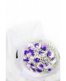 Serenity 雙色玫瑰花束